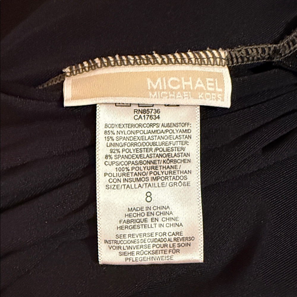 Green Michael Kors one piece swim suit size 8 - Picture 2 of 2